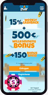 crazeplay casino mobil