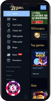 21 dukes casino mobil