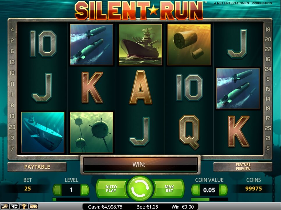 silent run spielautomat - netent