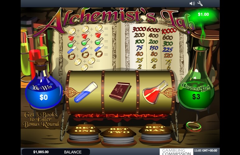 alchemists lab spielautomat - playtech