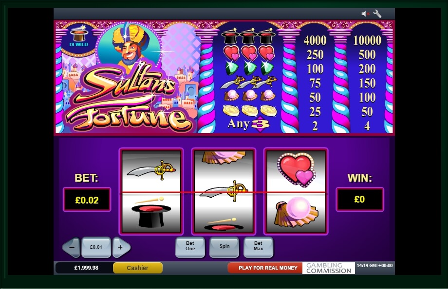 sultans fortune spielautomat - playtech